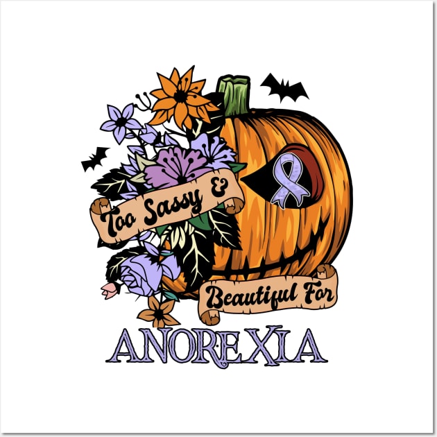 anorexia Awareness - retro halloween scary pumpkin head Wall Art by Lewis Swope